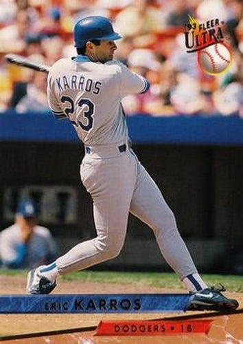 #56 Eric Karros - Los Angeles Dodgers - 1993 Ultra Baseball