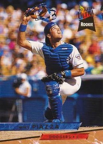 #60 Mike Piazza - Los Angeles Dodgers - 1993 Ultra Baseball