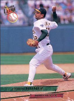#611 Edwin Nunez - Oakland Athletics - 1993 Ultra Baseball