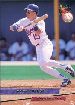 #630 David Hulse - Texas Rangers - 1993 Ultra Baseball