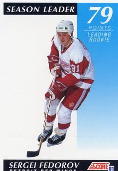 #298 Sergei Fedorov - Detroit Red Wings - 1991-92 Score Canadian Hockey