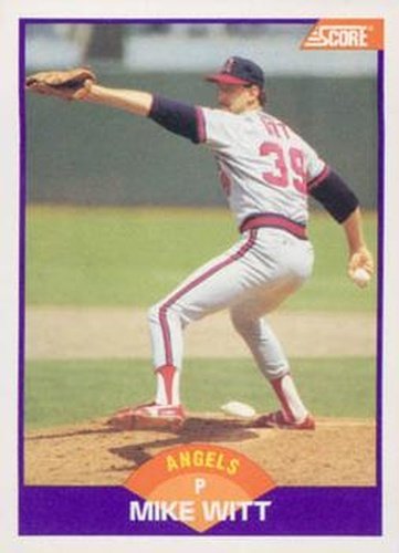 #298 Mike Witt - California Angels - 1989 Score Baseball