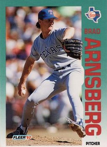 #298 Brad Arnsberg - Texas Rangers - 1992 Fleer Baseball