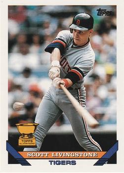 #298 Scott Livingstone - Detroit Tigers - 1993 Topps Baseball