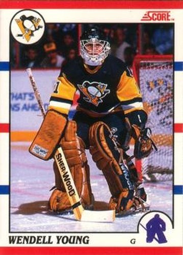 #298 Wendell Young - Pittsburgh Penguins - 1990-91 Score Canadian Hockey
