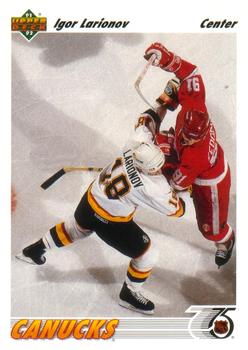 #298 Igor Larionov - Vancouver Canucks - 1991-92 Upper Deck Hockey