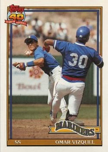 #298 Omar Vizquel - Seattle Mariners - 1991 O-Pee-Chee Baseball