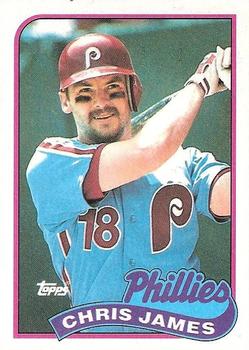 #298 Chris James - Philadelphia Phillies - 1989 O-Pee-Chee Baseball