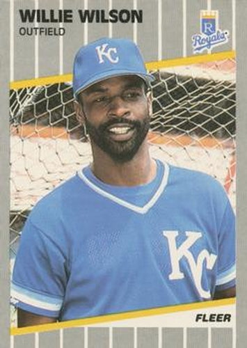 #298 Willie Wilson - Kansas City Royals - 1989 Fleer Baseball