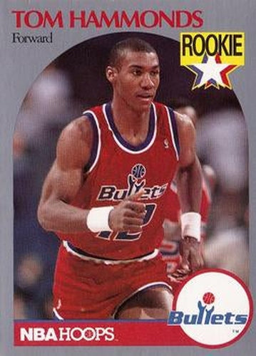 #298 Tom Hammonds - Washington Bullets - 1990-91 Hoops Basketball