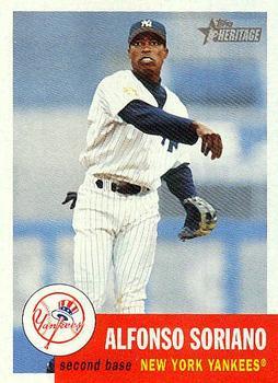 #298 Alfonso Soriano - New York Yankees - 2002 Topps Heritage Baseball