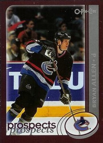 #298 Bryan Allen - Vancouver Canucks - 2002-03 O-Pee-Chee Hockey