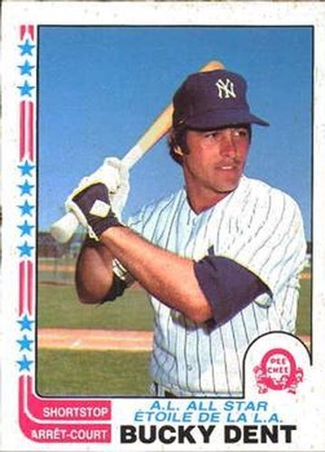 #298 Bucky Dent - New York Yankees - 1982 O-Pee-Chee Baseball