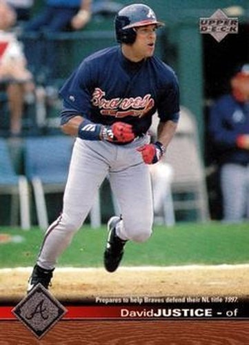 #298 David Justice - Atlanta Braves - 1997 Upper Deck Baseball
