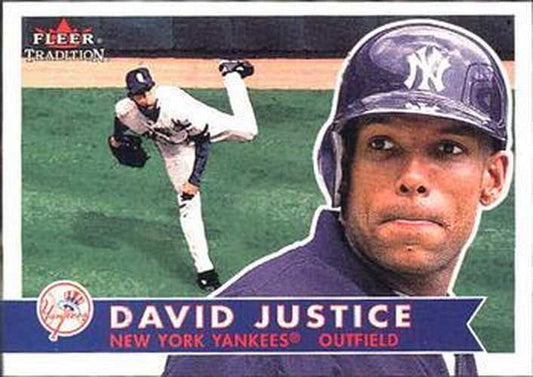#298 David Justice - New York Yankees - 2001 Fleer Tradition Baseball