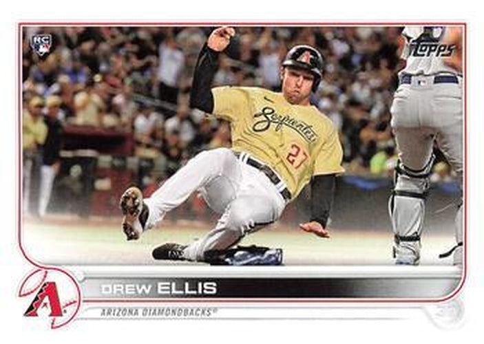 #298 Drew Ellis - Arizona Diamondbacks - 2022 Topps Baseball