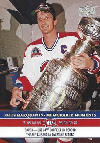 #298 Guy Carbonneau - Montreal Canadiens - 2008-09 Upper Deck Montreal Canadiens Centennial Hockey