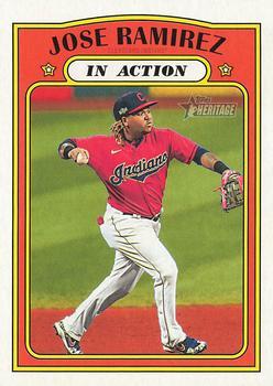 #298 Jose Ramirez - Cleveland Indians - 2021 Topps Heritage Baseball