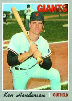 #298 Ken Henderson - San Francisco Giants - 1970 Topps Baseball