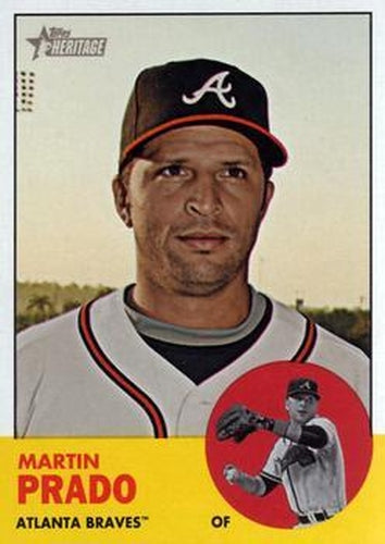 #298 Martin Prado - Atlanta Braves - 2012 Topps Heritage Baseball