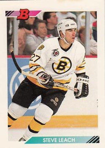 #298 Steve Leach - Boston Bruins - 1992-93 Bowman Hockey