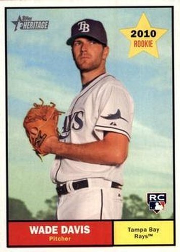 #298 Wade Davis - Tampa Bay Rays - 2010 Topps Heritage Baseball