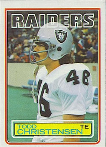 #298 Todd Christensen - Los Angeles Raiders - 1983 Topps Football