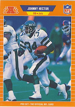 #298 Johnny Hector - New York Jets - 1989 Pro Set Football