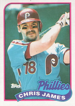 #298 Chris James - Philadelphia Phillies - 1989 Topps Baseball