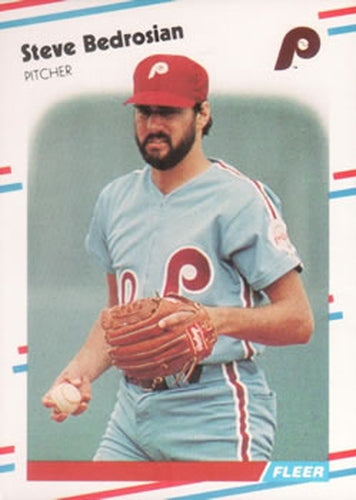 #298 Steve Bedrosian - Philadelphia Phillies - 1988 Fleer Baseball