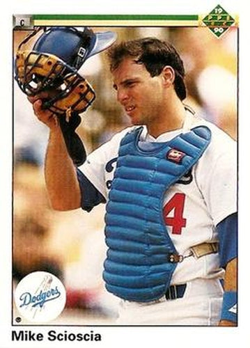 #298 Mike Scioscia - Los Angeles Dodgers - 1990 Upper Deck Baseball