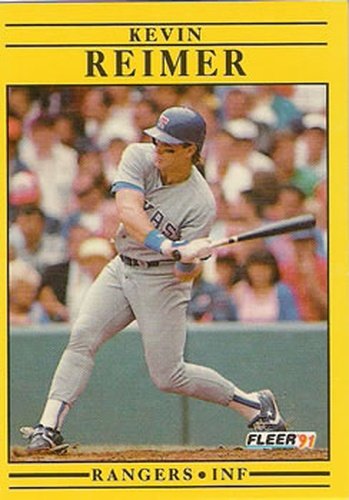 #298 Kevin Reimer - Texas Rangers - 1991 Fleer Baseball