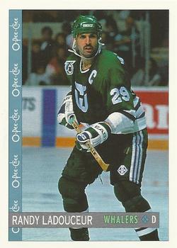 #299 Randy Ladouceur - Hartford Whalers - 1992-93 O-Pee-Chee Hockey