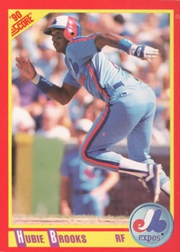 #299 Hubie Brooks - Montreal Expos - 1990 Score Baseball
