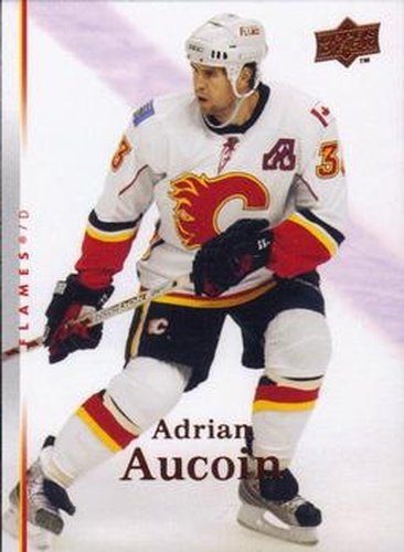 #299 Adrian Aucoin - Calgary Flames - 2007-08 Upper Deck Hockey