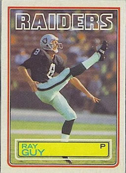 #299 Ray Guy - Los Angeles Raiders - 1983 Topps Football