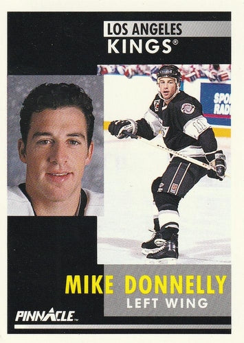 #299 Mike Donnelly - Los Angeles Kings - 1991-92 Pinnacle Hockey