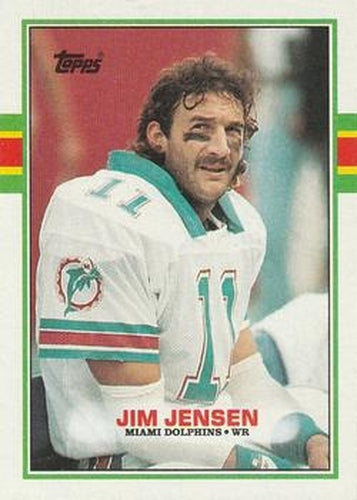#299 Jim Jensen - Miami Dolphins - 1989 Topps Football