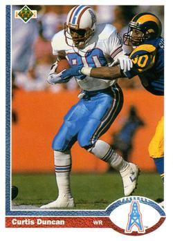 #299 Curtis Duncan - Houston Oilers - 1991 Upper Deck Football