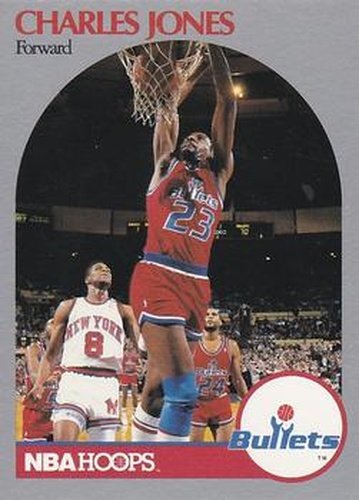 #299 Charles Jones - Washington Bullets - 1990-91 Hoops Basketball