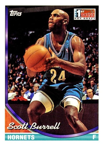#299 Scott Burrell - Charlotte Hornets - 1993-94 Topps Basketball