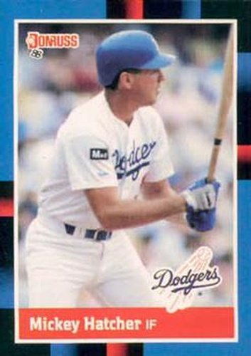 #299 Mickey Hatcher - Los Angeles Dodgers - 1988 Donruss Baseball
