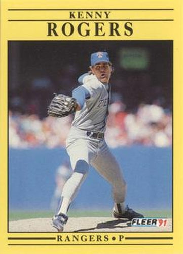 #299 Kenny Rogers - Texas Rangers - 1991 Fleer Baseball