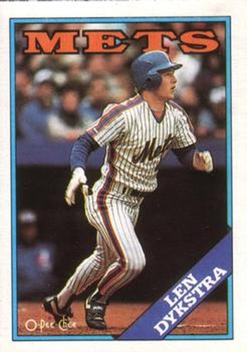 #299 Len Dykstra - New York Mets - 1988 O-Pee-Chee Baseball
