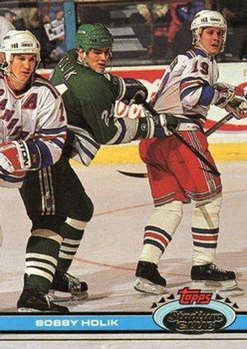 #299 Bobby Holik - Hartford Whalers - 1991-92 Stadium Club Hockey