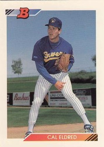 #299 Cal Eldred - Milwaukee Brewers - 1992 Bowman Baseball