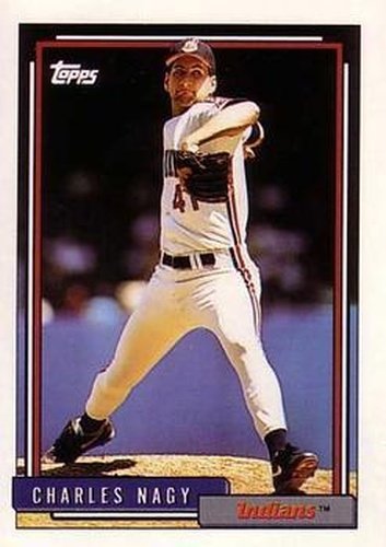 #299 Charles Nagy - Cleveland Indians - 1992 Topps Baseball