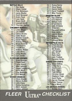 #299 Checklist: 1-150 - 1991 Ultra Football