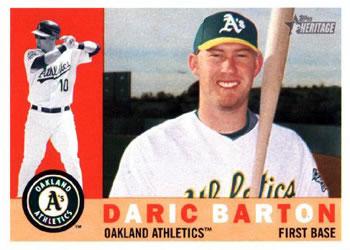 #299 Daric Barton - Oakland Athletics - 2009 Topps Heritage Baseball