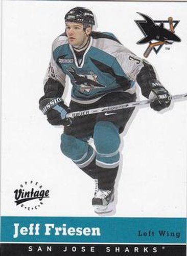 #299 Jeff Friesen - San Jose Sharks - 2000-01 Upper Deck Vintage Hockey